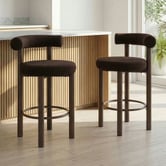 Temple &amp; Webster 66.5cm Roselin Boucle Bar Stools