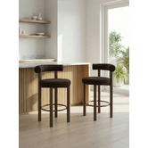 Temple &amp; Webster 66.5cm Roselin Boucle Bar Stools