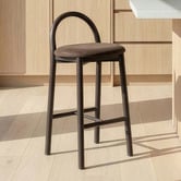 Temple &amp; Webster 65.5cm Lottie Arched Solid Beech Wood Bar Stool