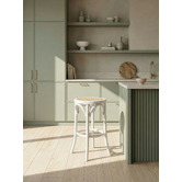 Temple &amp; Webster 65cm Premium Luca Beech Wood &amp; Rattan Barstool