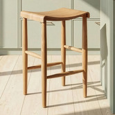 Temple &amp; Webster 65cm Kobe Ash Wood Barstool