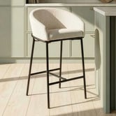 Temple &amp; Webster 65cm Tammy Boucle Counter Stool