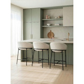 Temple &amp; Webster 65cm Tammy Boucle Counter Stool