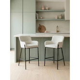 Temple &amp; Webster 65cm Andra Upholstered Bar Stools