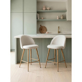 Temple &amp; Webster 64.5cm Charlie Upholstered Barstools
