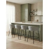 Temple &amp; Webster 64.5cm Elsa Upholstered Barstools