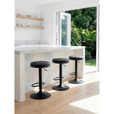 Temple &amp; Webster Elwood Faux Leather Adjustable Bar Stools