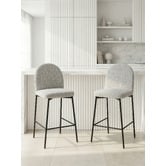 Temple &amp; Webster 68cm Herve Arch Upholstered Bar Stools