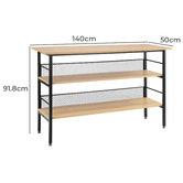 Temple &amp; Webster Obera Kitchen Island Bench with Storage