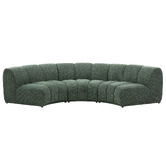 Temple &amp; Webster Arco Curved 4 Seater Modular Sofa