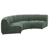 Temple &amp; Webster Arco Curved 4 Seater Modular Sofa