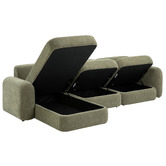 Temple &amp; Webster Cora 4 Seater Modular Sofa with Chaise &amp; Storage