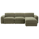 Temple &amp; Webster Cora 4 Seater Modular Sofa with Chaise &amp; Storage