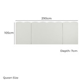 Temple &amp; Webster Pippa Oversized Upholstered Queen Bedhead