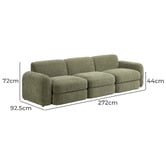 Temple &amp; Webster Cora 4 Seater Modular Sofa with Storage