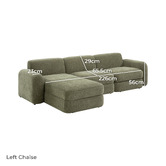 Temple &amp; Webster Cora 4 Seater Modular Sofa with Chaise &amp; Storage