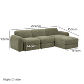 Temple &amp; Webster Cora 4 Seater Modular Sofa with Chaise &amp; Storage