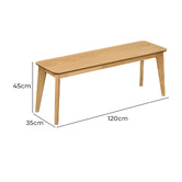 Temple &amp; Webster Larsen Rubberwood Dining Bench