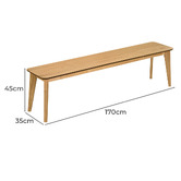 Temple &amp; Webster Larsen Rubberwood Dining Bench