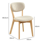 Temple &amp; Webster Meera Solid Rubberwood Dining Chairs