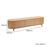 Temple &amp; Webster Premium Cannes Curved Entertainment TV Unit