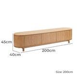 Temple &amp; Webster Premium Cannes Curved Entertainment TV Unit