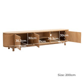 Temple &amp; Webster Premium Cannes Curved Entertainment TV Unit
