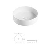 Temple &amp; Webster Sabina 400mm White Round Ceramic Above Counter Basin