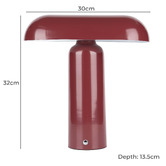 Temple &amp; Webster Larkin Iron LED &amp; Cordless Lamp with Charging Cable