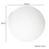 Temple &amp; Webster Cornell Frosted Glass Bathroom Wall Light