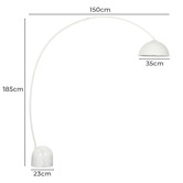 Temple &amp; Webster Kenzie Arc Marble &amp; Iron Floor Lamp