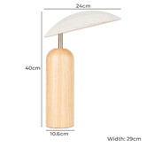 Temple &amp; Webster Arthur Asymmetrical Rubberwood Table Lamp