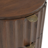 Temple &amp; Webster Harriet 2 Drawer Mango Wood Bedside Table