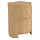 Temple &amp; Webster Romy 2 Drawer Mango Wood Bedside Table