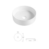 Temple &amp; Webster Sabina 360mm Round Ceramic Above Counter Basin