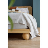 Temple &amp; Webster Bobble Pine Wood Ball Foot Bed