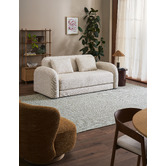 Temple &amp; Webster Georgia 3 Seater Queen Boucle Sofa Bed