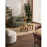 Temple &amp; Webster Nani 3 Seater Queen Upholstered Sofa Bed