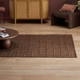 Temple &amp; Webster Gabi Grid Hand-Woven Jute Rug