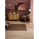 Temple &amp; Webster Gabi Grid Hand-Woven Jute Rug