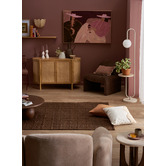 Temple &amp; Webster Gabi Grid Hand-Woven Jute Rug