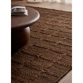 Temple &amp; Webster Gabi Grid Hand-Woven Jute Rug