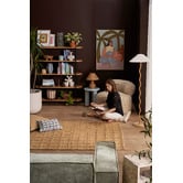 Temple &amp; Webster Gabi Grid Hand-Woven Jute Rug