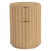 Temple &amp; Webster Harriet 2 Drawer Mango Wood Bedside Table