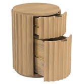 Temple &amp; Webster Harriet 2 Drawer Mango Wood Bedside Table