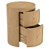 Temple &amp; Webster Romy 2 Drawer Mango Wood Bedside Table