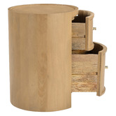 Temple &amp; Webster Romy 2 Drawer Mango Wood Bedside Table