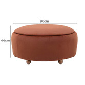 Temple &amp; Webster Tilly 90cm Velvet Storage Ottoman