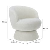 Temple &amp; Webster Eloise Chenille Swivel Armchair