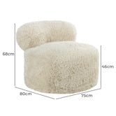 Temple &amp; Webster Dolly Faux Fur Swivel Accent Chair